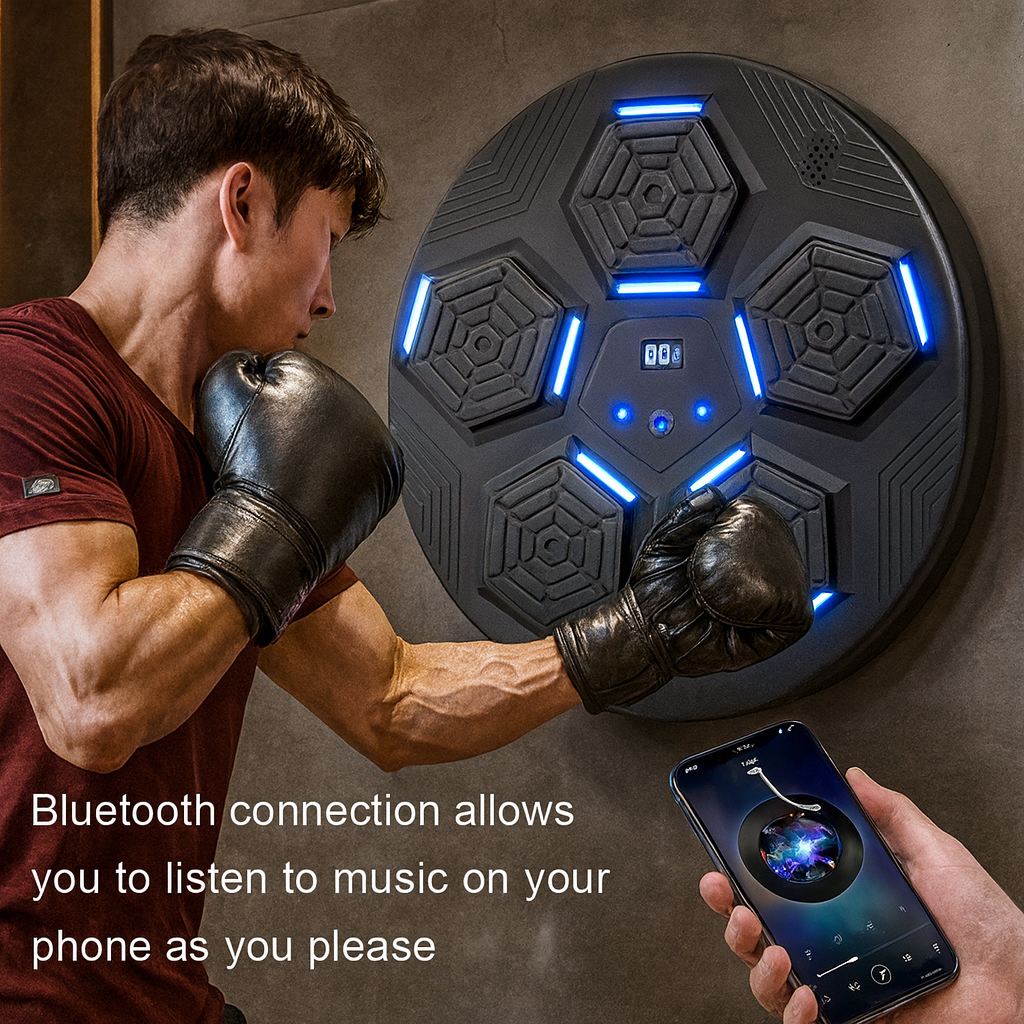 Smart Bluetooth Punching Machine with Light for Home Fitness